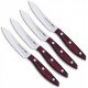 3 Claveles Koi - Set de 4 Cuchillos Chuleteros Acero Inoxidable 01049