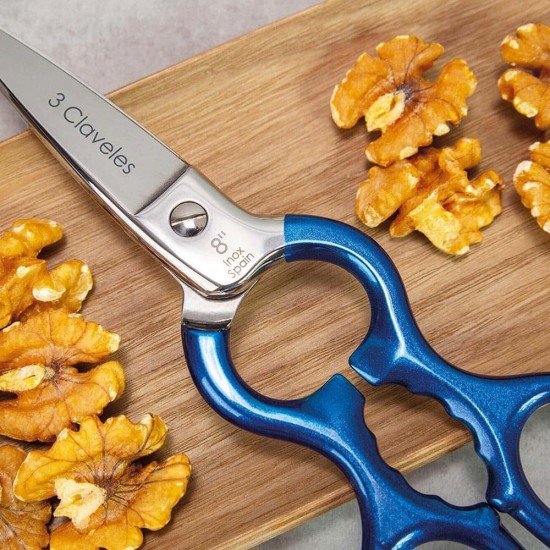 3 Claveles Tijera Cocina Varios Usos Azul 00401