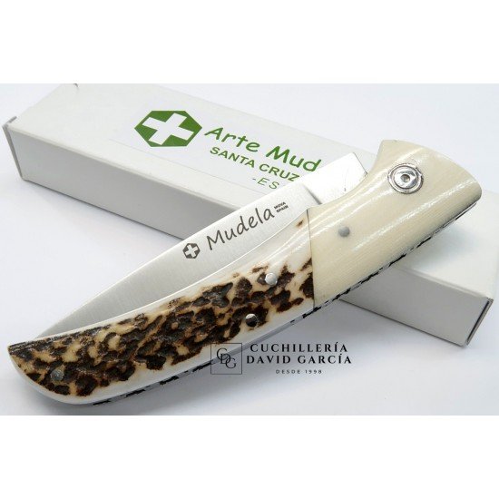 Arte Mudela AL- 84.7 Micarta color Marfil - Asta de Ciervo Arte Mudela AL- 84.7 Micarta color Marfil - Asta de Ciervo