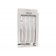 Arcos Juego 4 Piezas Chuleteros Microperlado Blanco 830500 Arcos Juego 4 Piezas Chuleteros Microperlado Blanco 830500