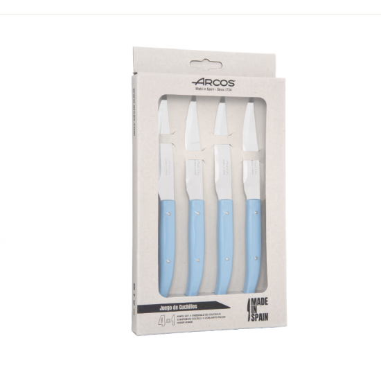 Arcos Juego 4 Piezas Chuleteros Microperlado Azul 830700 Arcos Juego 4 Piezas Chuleteros Microperlado Azul 830700