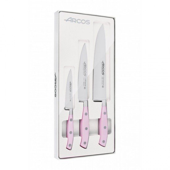 Arcos Set de 3 Cuchillos Serie Riviera Rose 855100 Arcos Set de 3 Cuchillos Serie Riviera Rose 855100
