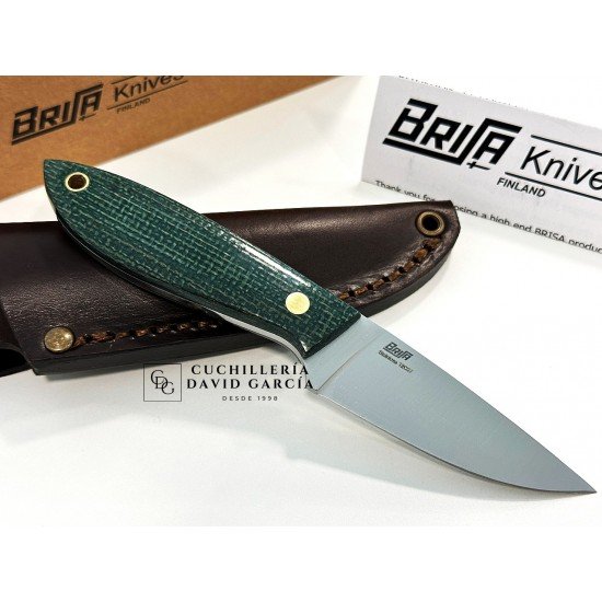 Brisa Bobtail Knife 80 Green Micarta 12C27