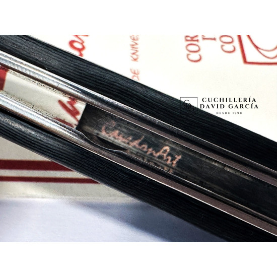 CavedonArt Jabalí  CarboCoral  Acero Damasco San Mai 