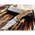 CavedonArt Bushrider Flipper  - Acero Damasco Mosaico - Titanio / Madera de Amboina