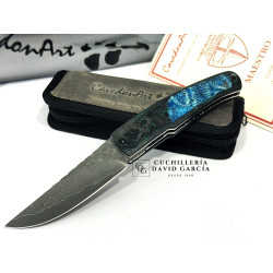 CavedonArt Jabalí  CarboCoral  Acero Damasco San Mai 