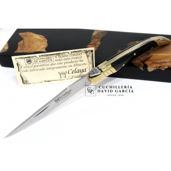 Navaja Celaya Artesana Estilete  Asta Búfalo 2350-B