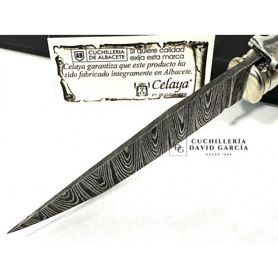 Celaya Punta Ciervo Pulido Adornada Damasco