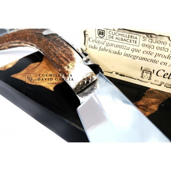 Celaya Navaja Artesanía  Punta Ciervo Tapita/Carraca 