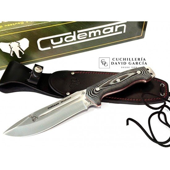 Cudeman 126 M Spartan Micarta Negra Funda Cuero