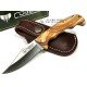 Cudeman 333-LF Texana Madera de Olivo Funda Cuero