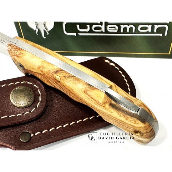 Cudeman 333-LF Texana Madera de Olivo Funda Cuero