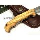 Cudeman 333-LF Texana Madera de Olivo Funda Cuero