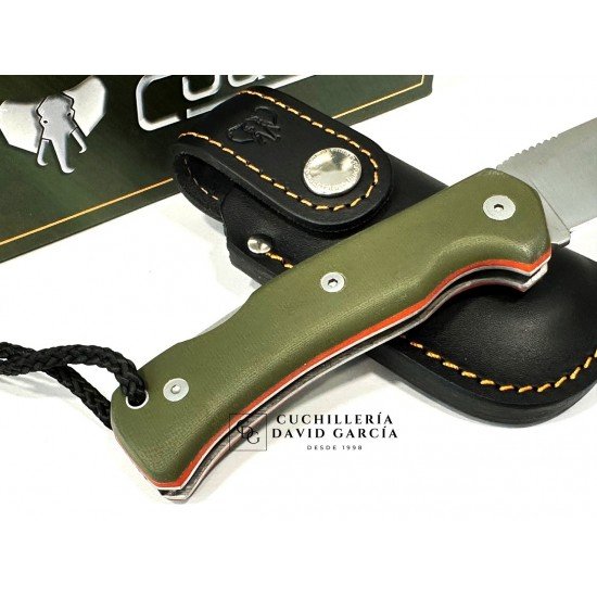 Cudeman MINI RANGER 337-GVF Acero Böhler N-695 G10 Verde