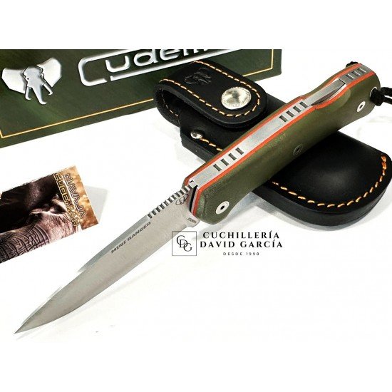 Cudeman MINI RANGER 337-GVF Acero Böhler N-695 G10 Verde