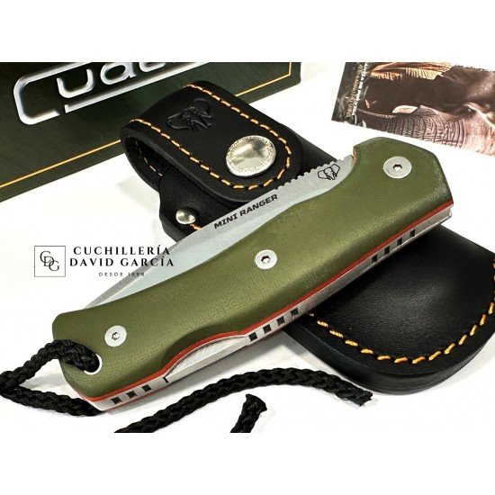 Cudeman MINI RANGER 337-GVF Acero Böhler N-695 G10 Verde