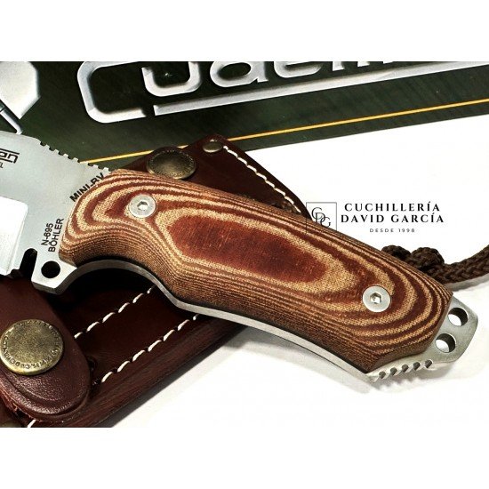 Cudeman Mini Boina Verde 115-X Acero Bohler N695 Micarta Marrón Cudeman Mini Boina Verde 115-X Acero Bohler N695 Micarta Marrón