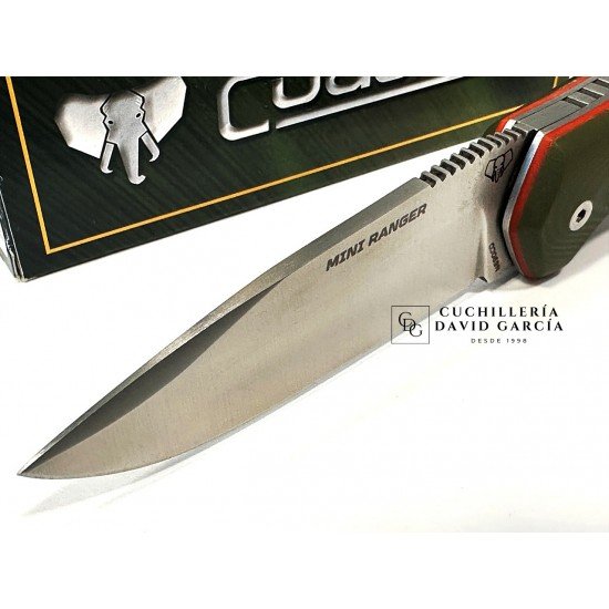 Cudeman MINI RANGER 337-GV Acero Böhler N-695 G10 Verde