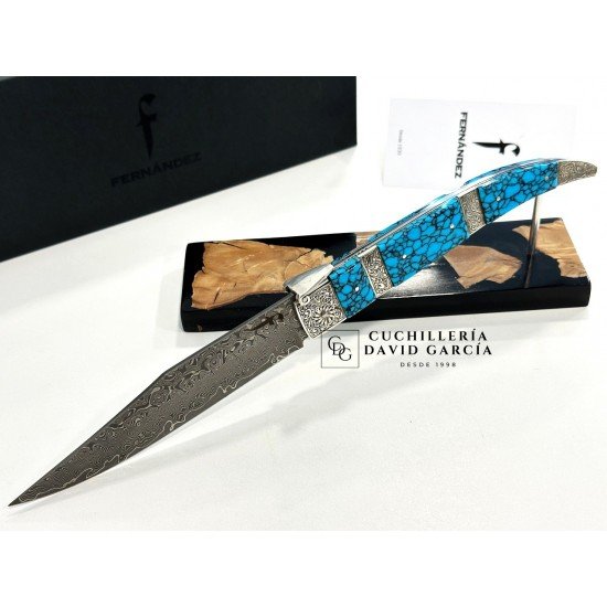 Fernández Navaja Collection Modelo Defensa Turquesa y Plata Fernández Navaja Collection Modelo Defensa Turquesa y Plata