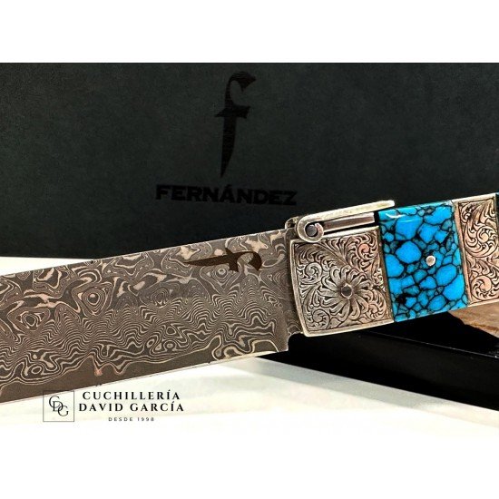 Fernández Navaja Collection Modelo Defensa Turquesa y Plata Fernández Navaja Collection Modelo Defensa Turquesa y Plata