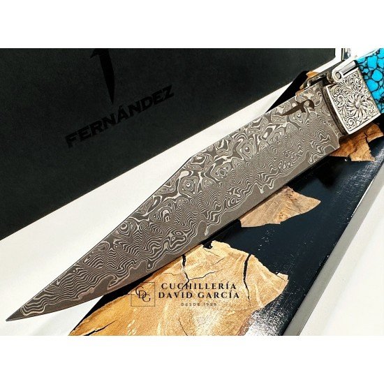 Fernández Navaja Collection Modelo Defensa Turquesa y Plata Fernández Navaja Collection Modelo Defensa Turquesa y Plata
