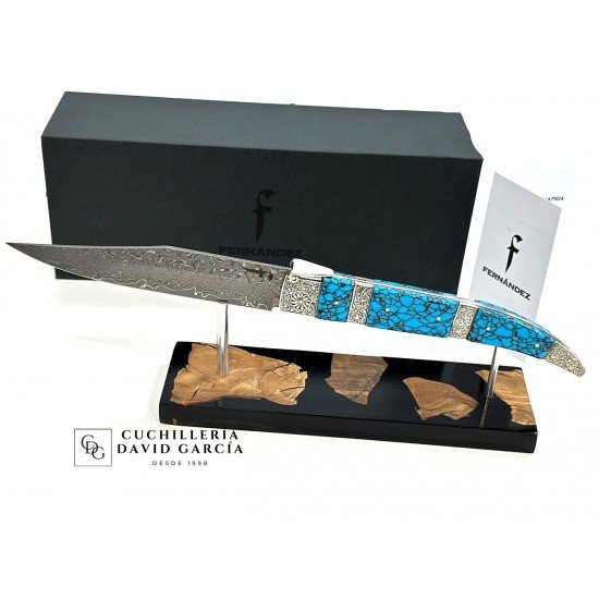Fernández Navaja Collection Modelo Defensa Turquesa y Plata Fernández Navaja Collection Modelo Defensa Turquesa y Plata