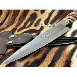 Filopampa Cuchillo Criollo Argentino Mango trenzado en Cuero 