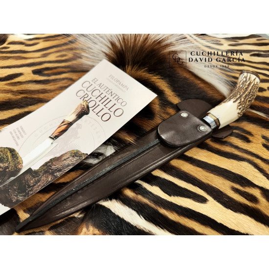 Filopampa Cuchillo Criollo Argentino  Asta de Ciervo -  Acero Inoxidable 440 Premium