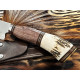 Filopampa Cuchillo Criollo Argentino Made de Itín Violacea y Asta de Ciervo -  Acero Inoxidable 440 Premium