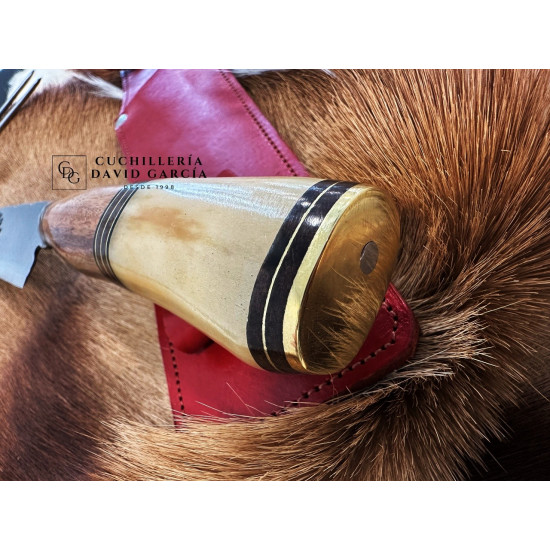 Filopampa Juego de Asado Artesanal  Cuchillo Criollo  - Tenedor - Funda Cuero 