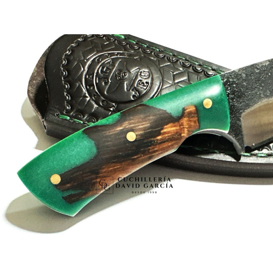 Forja Celta Cuchillo koksal Neck Acero 5160 Encina y Resina