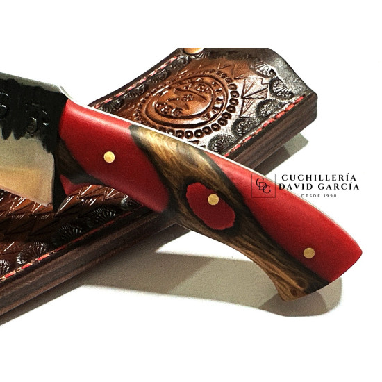 Forja Celta Cuchillo Tarzan Cachorro  Acero 5160 Encina y Resina