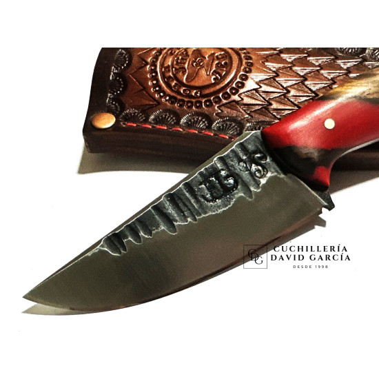 Forja Celta Cuchillo Tarzan Cachorro  Acero 5160 Encina y Resina