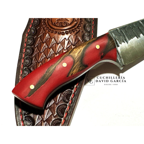 Forja Celta Cuchillo Tarzan Cachorro  Acero 5160 Encina y Resina