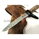 Cuchillo Artesano José García Fernandez  Acero Carbono 5160 con Mango de Roseta de Ciervo y Cuerna de Gamo