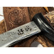 Cuchillo Artesano José García Fernandez  Acero Carbono 5160 con Mango de Roseta de Ciervo y Cuerna de Gamo