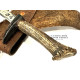 Cuchillo Artesano José García Fernandez  Acero Carbono 5160 con Mango de Roseta de Ciervo y Cuerna de Gamo
