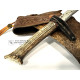 Cuchillo Artesano José García Fernandez  Acero Carbono 5160 con Mango de Roseta de Ciervo y Cuerna de Gamo
