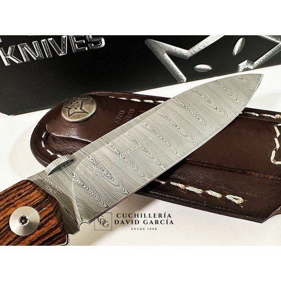 FX-525 DB Navaja Terzuola Acero Damasco Madera de Bocote FX-525 DB Navaja Terzuola Acero Damasco Madera de Bocote
