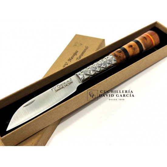 FV Taramundi Navaja Artesana Maderas Combinadas Virola Decorada