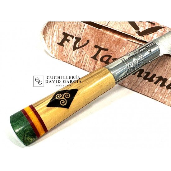 FV Taramundi Navaja Artesana Madera de Boj / Bandera de España  Triskel