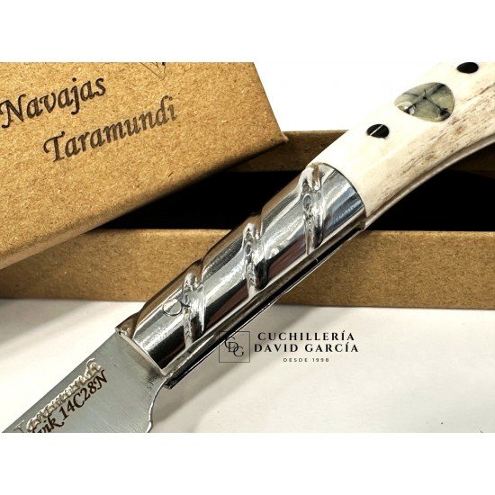 FV Taramundi Navaja Artesana Asta de Ciervo Pulida"Quiastolita"