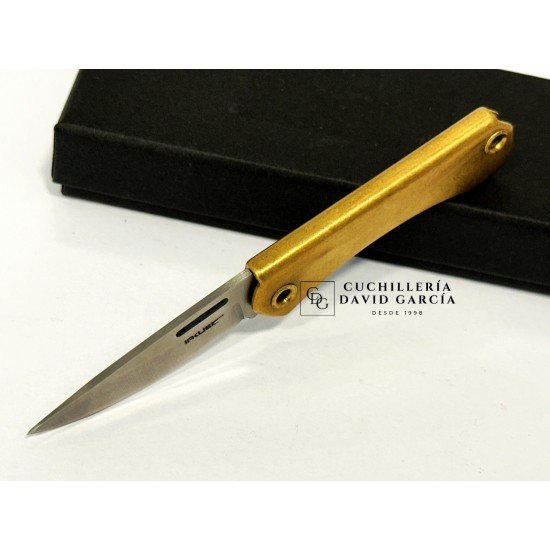 Iakue Navaja Mini Wómbat Acero D2 Latón 11061 Iakue Navaja Mini Wómbat Acero D2 Latón 11061