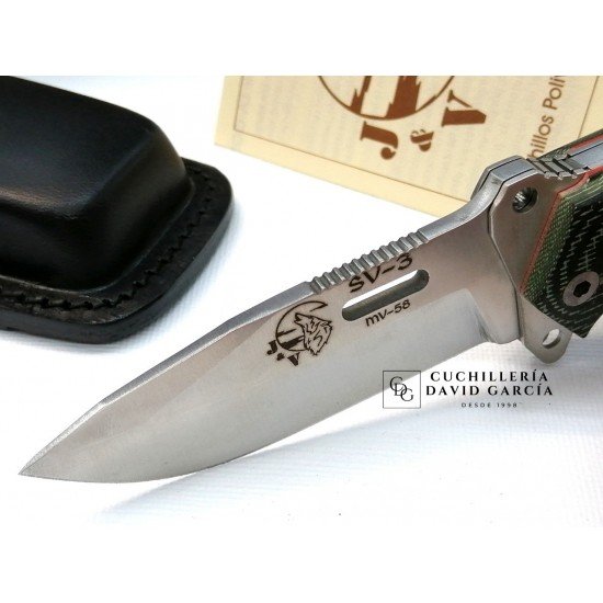 J&V Cuchillos de Aventura SV3 Micarta Verde J&V Cuchillos de Aventura SV3 Micarta Verde