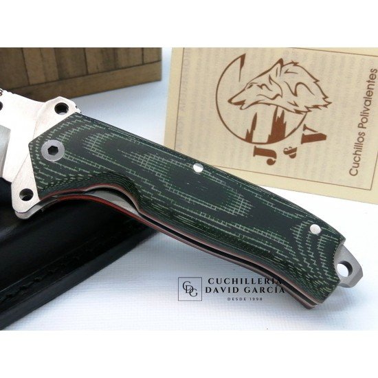 J&V Cuchillos de Aventura SV3 Micarta Verde 