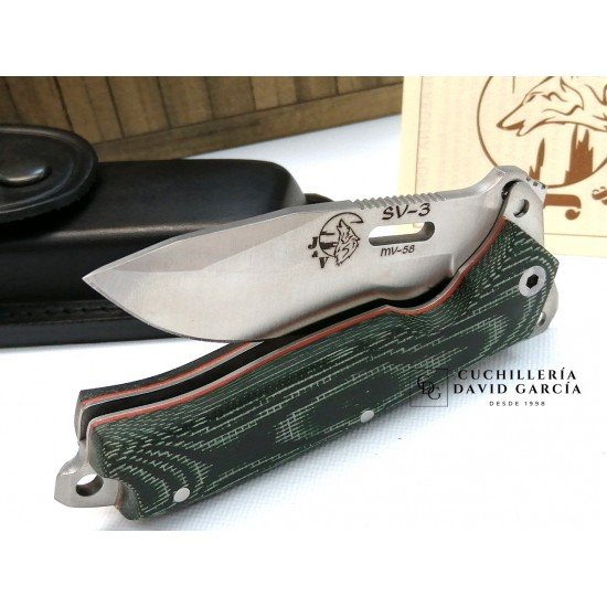 J&V Cuchillos de Aventura SV3 Micarta Verde J&V Cuchillos de Aventura SV3 Micarta Verde