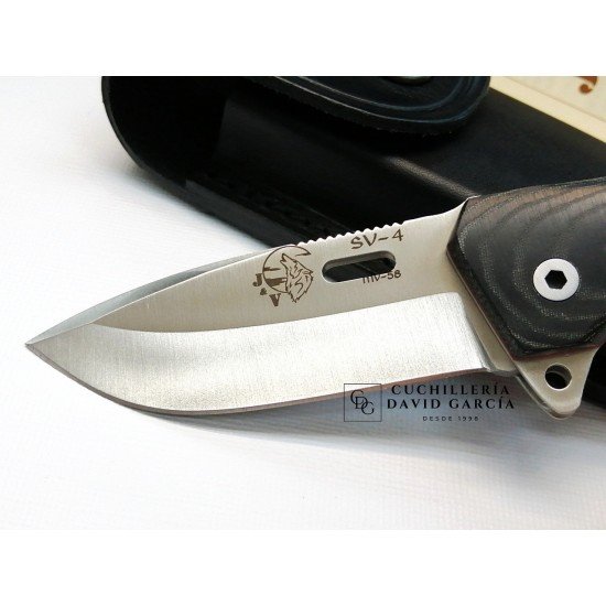 J&V Cuchillos de Aventura SV4 Micarta Negra J&V Cuchillos de Aventura SV4 Micarta Negra