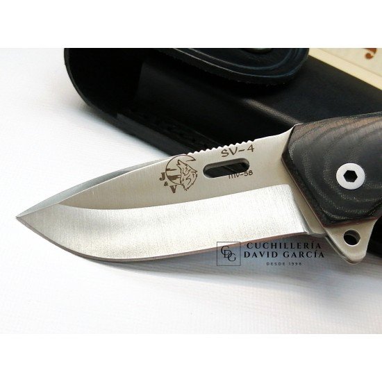 J&V Cuchillos de Aventura SV4 Micarta Negra