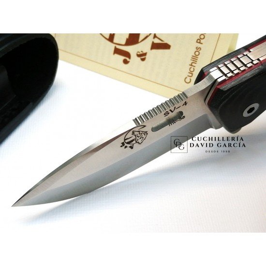 J&V Cuchillos de Aventura SV4 Micarta Negra J&V Cuchillos de Aventura SV4 Micarta Negra