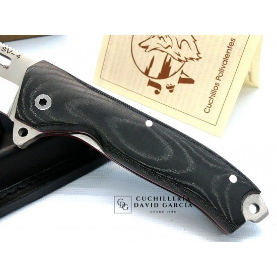 J&V Cuchillos de Aventura SV4 Micarta Negra J&V Cuchillos de Aventura SV4 Micarta Negra